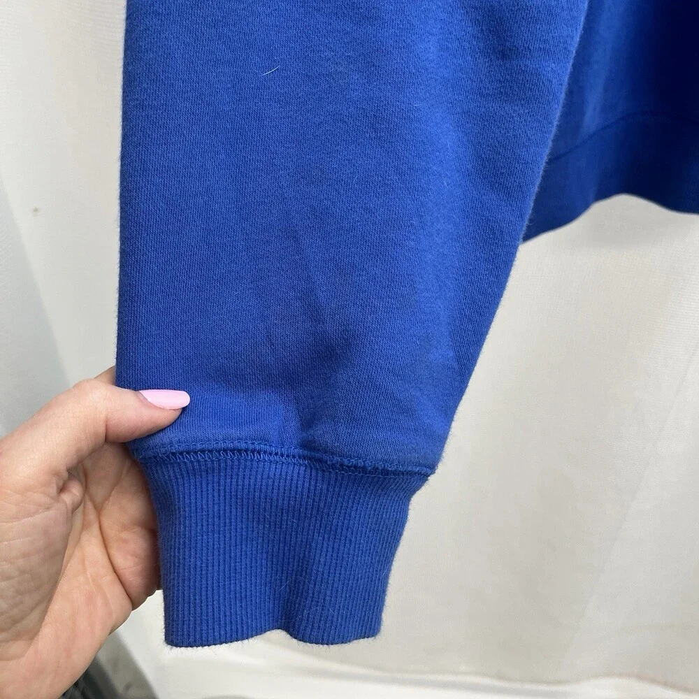 Vtg Nike Embroidered Mini‎ Swoosh Blue Sweatshirt 90’s Large Grunge